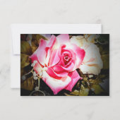 Liefde is in Bloom Foto/Roos Bruiloft RSVP Kaart (Achterkant)