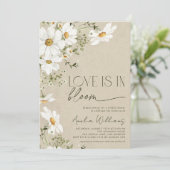 Liefde is in Bloom Rustic Daisy Wildflower Kaart (Staand voorkant)