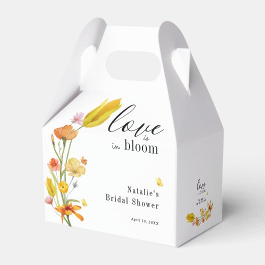 Liefde is in Bloom Spring Wildflower Vrijgezellenf Bedankdoosjes (Voorkant Zijde)