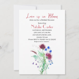 Liefde is in Bloom Thistle Floral Vrijgezellenfees Kaart