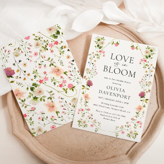 Liefde is in Bloom Whimsical Garden Vrijgezellenfe Kaart