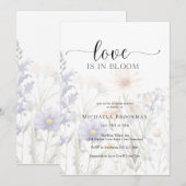 Liefde is in Bloom Wildflower BridaI Douche Kaart (Voorkant / Achterkant)