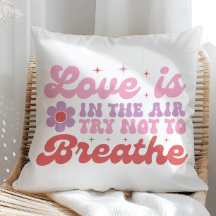 Liefde is in de Air Funny Anti Valentine Kussen