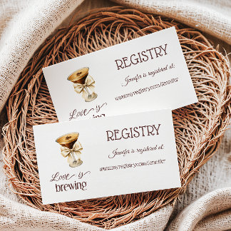 Liefde is in de lucht Bow Coffee Bruidsborrel Cade Informatiekaartje