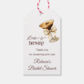 Liefde is in de lucht Bow Espresso Martini Bruidsf Cadeaulabel (Voorkant)