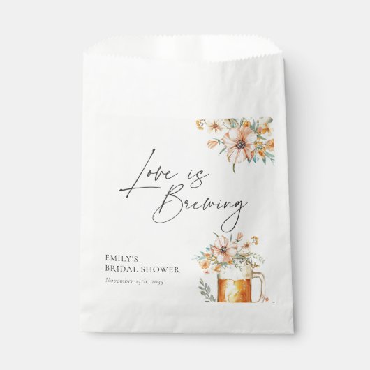 Liefde is in de Lucht Bruidsboeket Shower Bedankzakje (Voorkant)