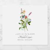 Liefde is in de lucht Bruidsfeest BoHo Sparkling Wijnetiket (Enkel label)