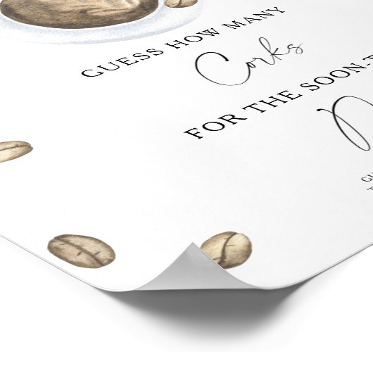 Liefde is in de lucht Bruidsfeest Hoeveel kurken Poster (Hoek)