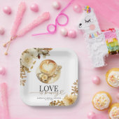 Liefde is in de lucht Bruidsfeest Papieren Bordje (Feest)