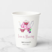 Liefde is in de lucht Bruidsfeest Theepartij Papieren Bekers (Achterkant)