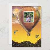 Liefde is in de lucht bruiloft uitnodiging (Voorkant)