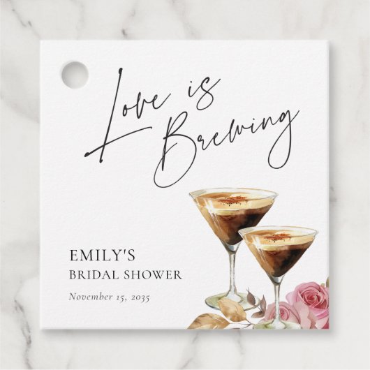 Liefde is in de lucht Elegant Bruidsfeest Bedankjes Labels (Voorkant)