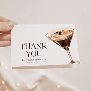 Liefde is in de lucht Espresso Martini Bruidsborre Bedankkaart