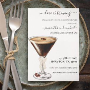 Liefde is in de lucht Espresso Martini Bruidsborre Kaart
