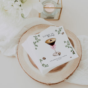 Liefde is in de lucht Espresso Martini Bruidsdin Servet