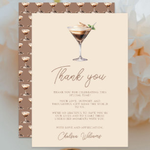 Liefde is in de lucht Espresso Martini Bruidsdiner Bedankkaart