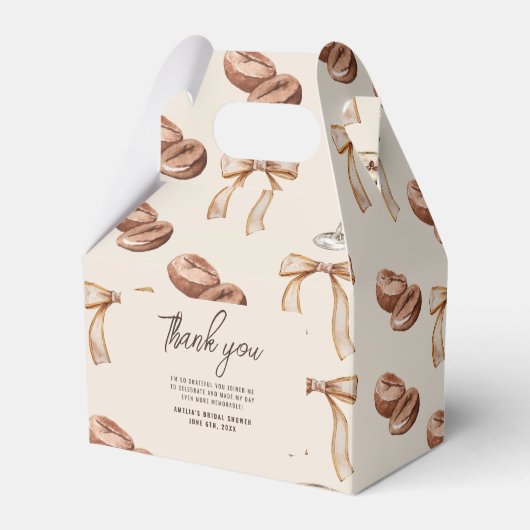 Liefde is in de lucht Espresso Martini Bruidsfeest Bedankdoosjes (Voorkant Zijde)