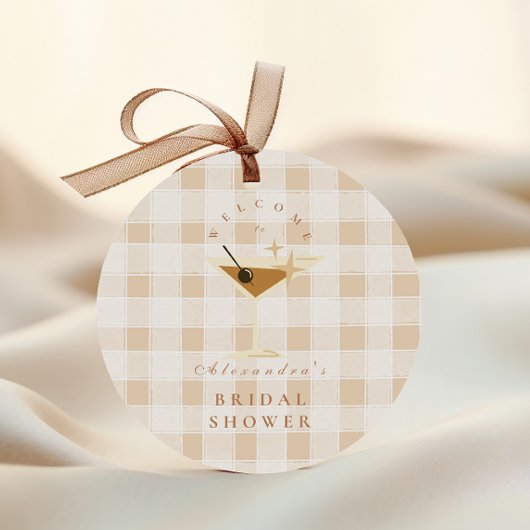 Liefde is in de lucht Espresso Martini Bruidsfeest Ronde Sticker