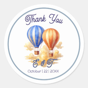 Liefde is in de lucht Heet lucht ballon reis bruil Ronde Sticker