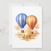 Liefde is in de lucht hete luchtballon reizen brui save the date (Achterkant)