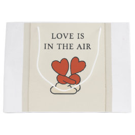 Liefde is in de lucht - Knuffelen Harten Gift Bags Groot Cadeauzakje