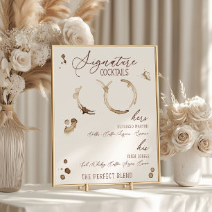 Liefde is in de lucht! Koffie Thema Signature Dran Poster
