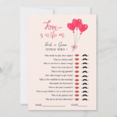 Liefde is in de lucht Raad wie bruiloftsspel  Kaart (Voorkant)