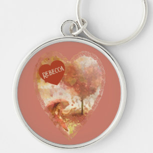 Liefde is in de Lucht - Romantische Fantasie Kunst Sleutelhanger