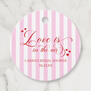 Liefde Is In De Lucht Roze Rode Harten Bruiloft Bedankjes Labels