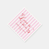Liefde Is In De Lucht Roze Rode Harten Bruiloft Servet (Hoek)