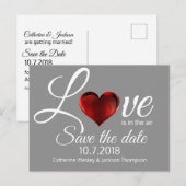 Liefde is in de lucht Save the Date Post Kaart (Voorkant / Achterkant)