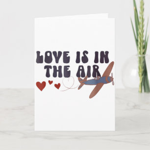 Liefde Is In De Lucht Valentijnsdag Vliegtuig  Kaart