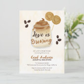 Liefde is in de maak Rustieke koffie thema bruidsu Kaart (Staand voorkant)