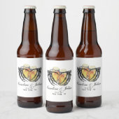 Liefde is in de maak Skelet Handen Bier Bruiloft F Bier Etiket (Flessen)
