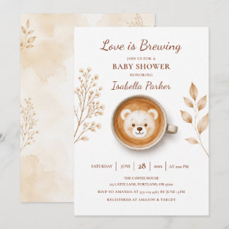 Liefde is in de maak Teddybeer Babyshower Kaart