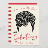 Liefde is in het haar, haarstropdas, Scrunchie Gif Kaart (Voorkant / Achterkant)