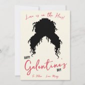 Liefde is in het haar, haarstropdas, Scrunchie Gif Kaart (Voorkant)