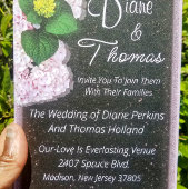 Liefde is in volle bloei bruiloft folie uitnodiging