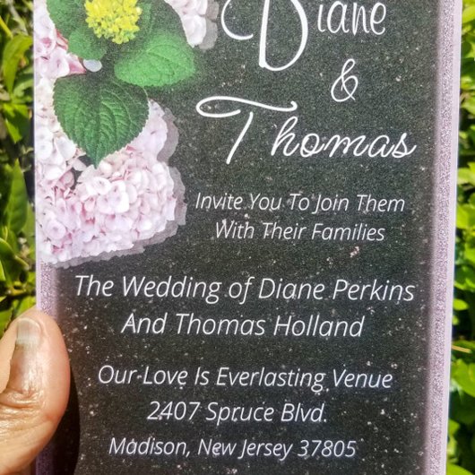 Liefde is in volle bloei bruiloft folie uitnodiging