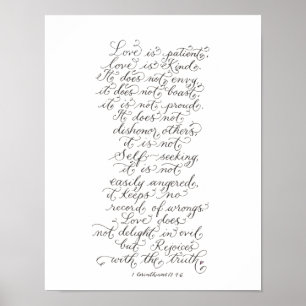 Liefde is inspirerend verses-typografie voor pati poster
