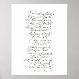 Liefde is inspirerend verses-typografie voor patië poster