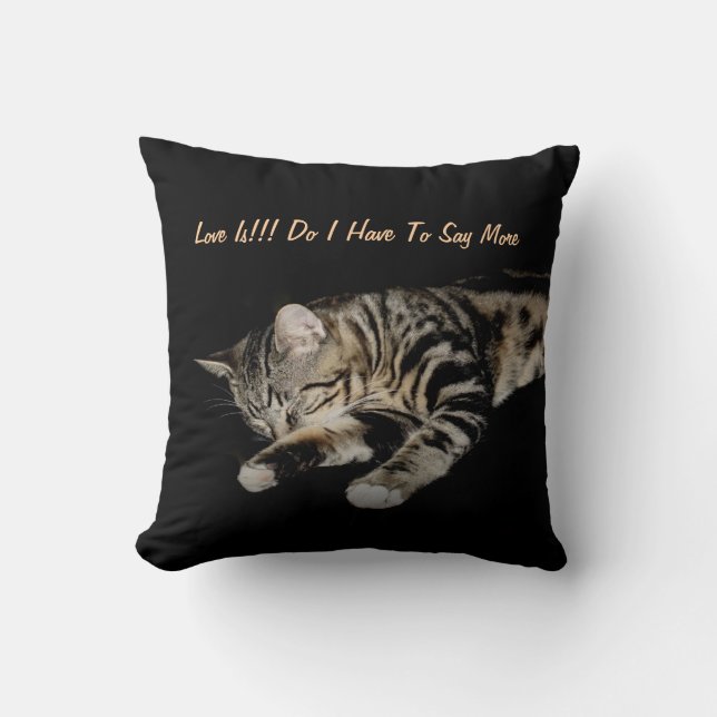 Liefde is..Kat Sweet Kussen (Voorkant)