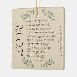 Liefde is kerstboomversiering voor de patiënt keramisch ornament