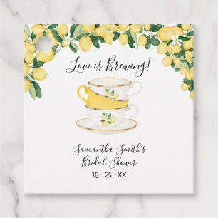 Liefde is Lemons Tea Vrijgezellenfeest brouwen Bedankjes Labels