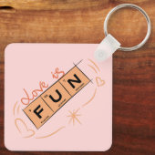 Liefde Is Leuk Sleutelhanger (Achterkant)