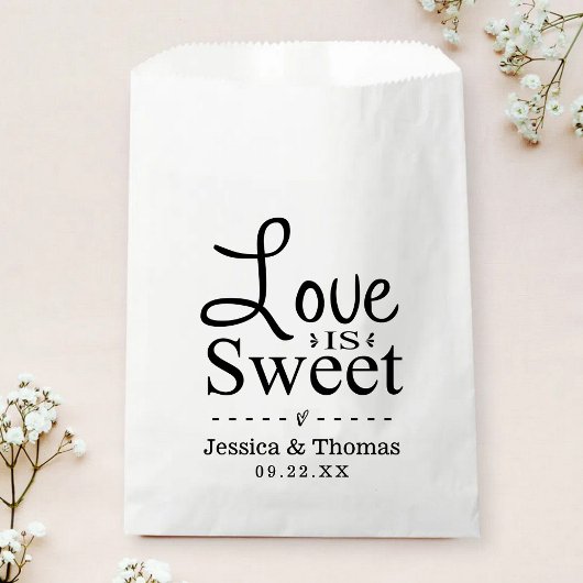 Liefde is lief! Aangepaste bruiloft voor tassen Bedankzakje