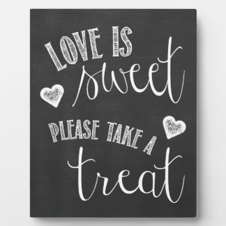 Liefde is lief, alsjeblieft, neem een Treat Weddin Fotoplaat
