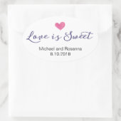 Liefde is lief bruiloft gunst Stickers (Tas)
