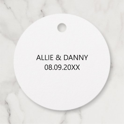 Liefde is lief cadeau Labels, Fuchsia bruiloft Bedankjes Labels (Achterkant)