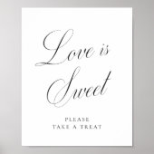 Liefde is Lief  Elegance Script Bruiloft Poster (Voorkant)